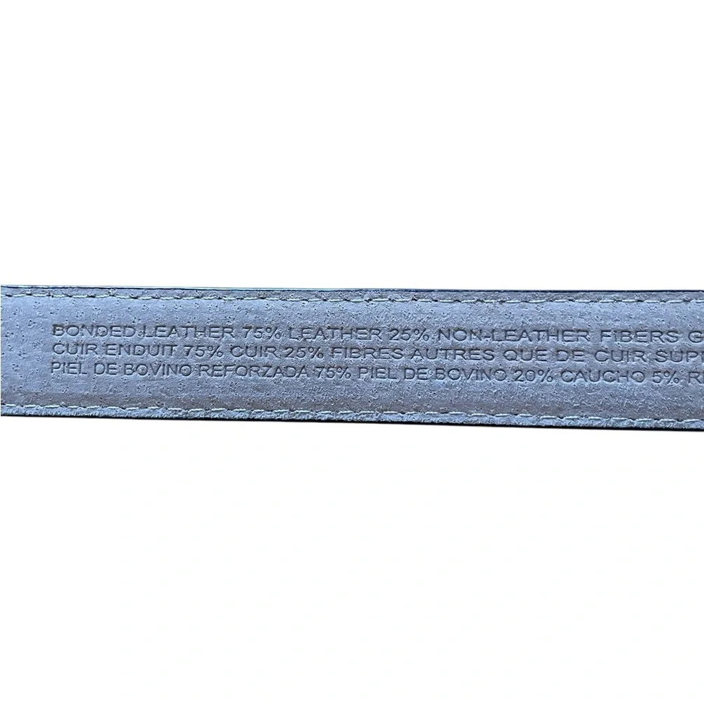 Liz Claiborne Women’s Navy Blue Gold Buckle Genuine Leather Belt Small